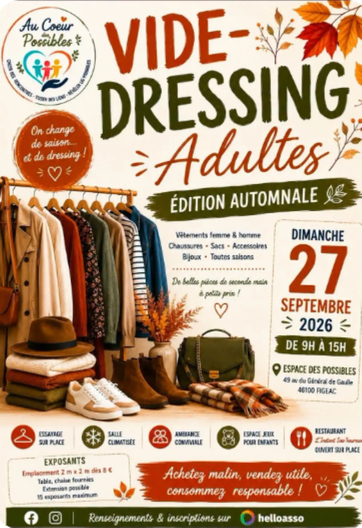 Vide-dressing adulte à l'Espace des Possibles Figeac