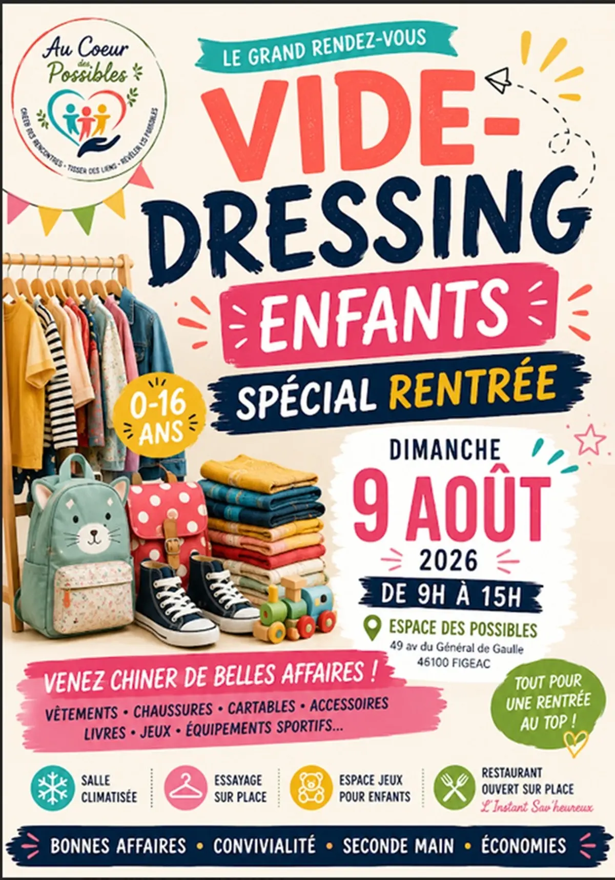 Vide-dressing enfants  à Figeac à l'Espace des Possibles