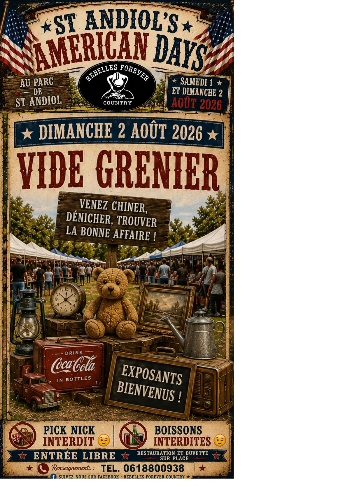 Vide grenier 2 aout Rebelles for Ever