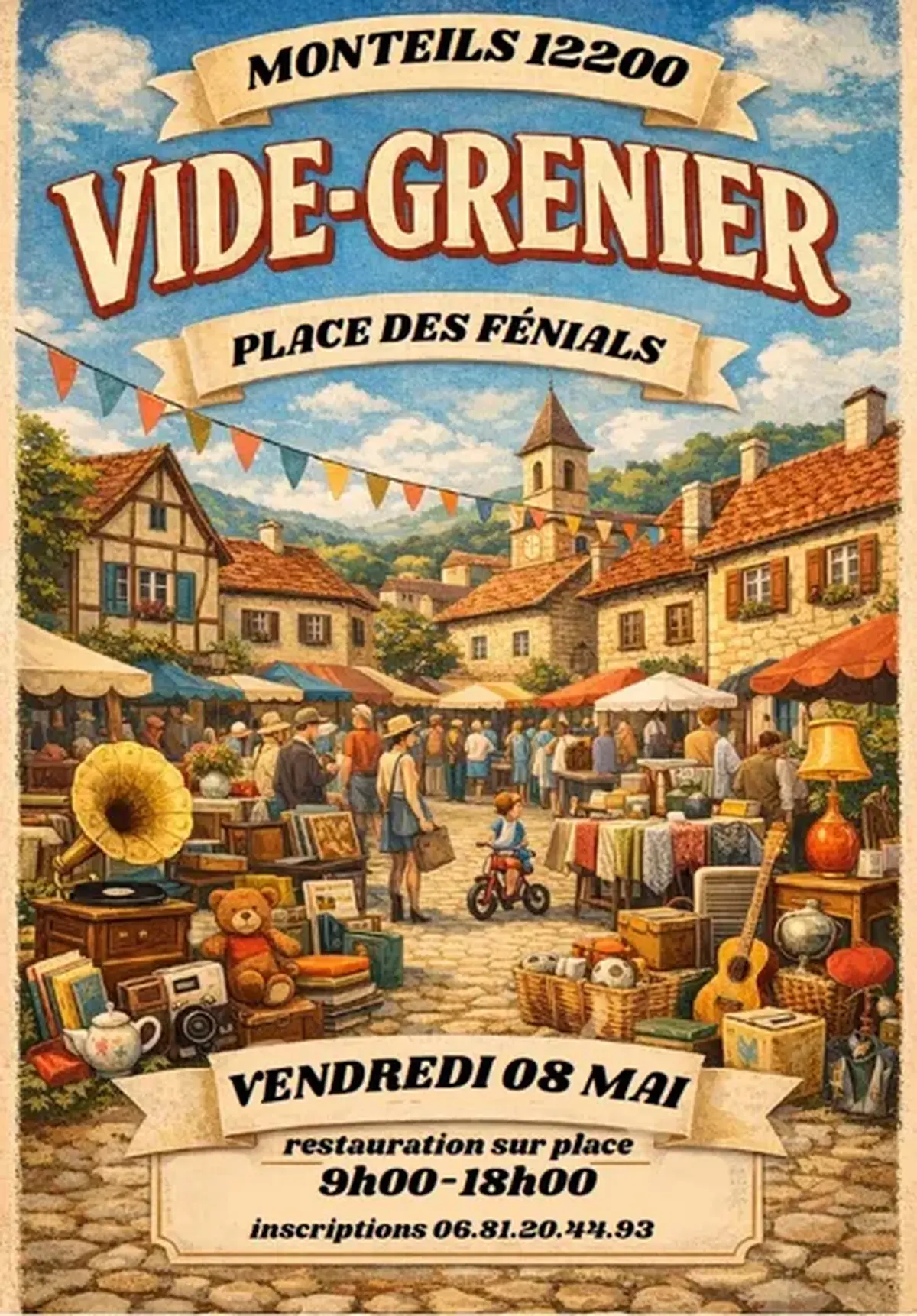 Vide grenier à Monteils
