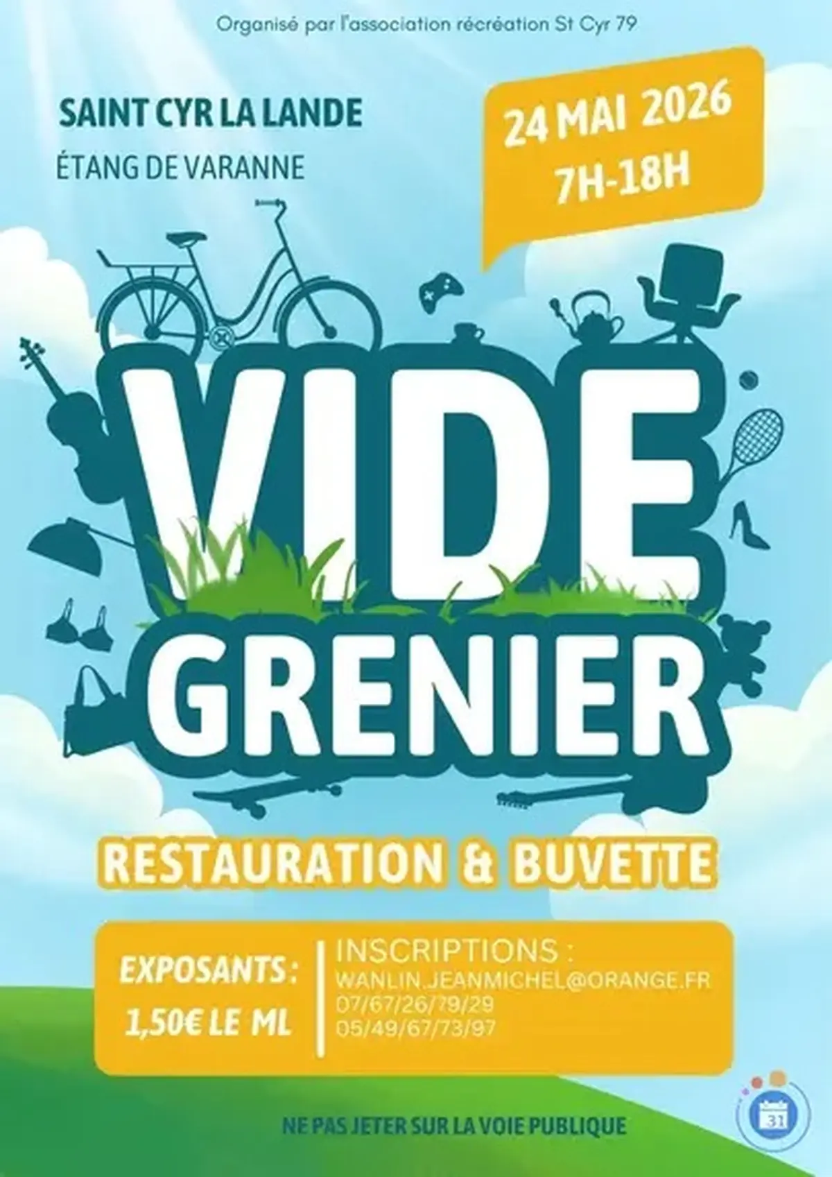 Vide Grenier à Saint Cyr la Lande