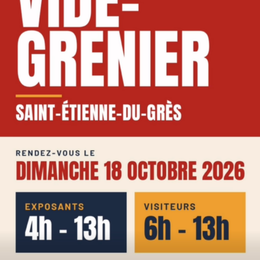 Vide Grenier Amicale des Pompiers et l'Association Louis Lèbre à St. Etienne du Grès