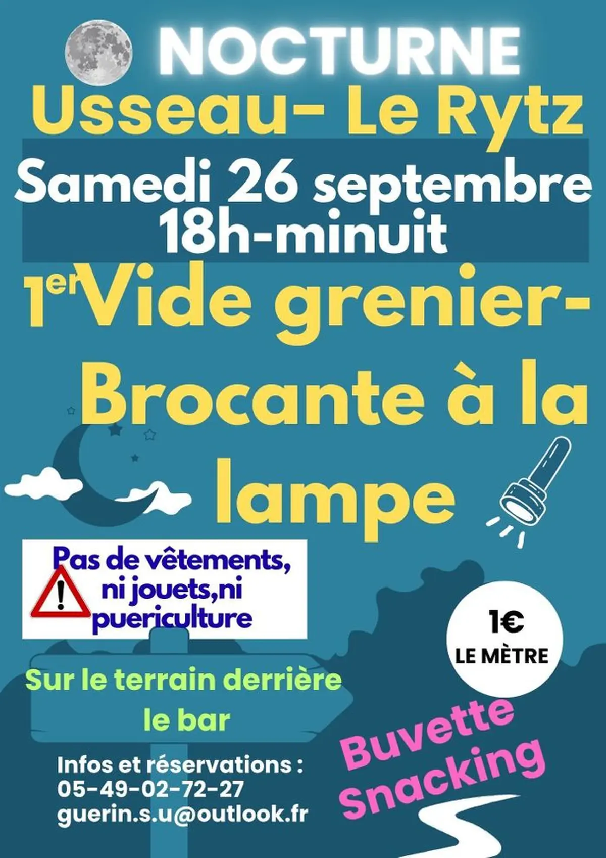 Vide grenier brocante à la lampe