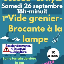 Vide grenier brocante à la lampe