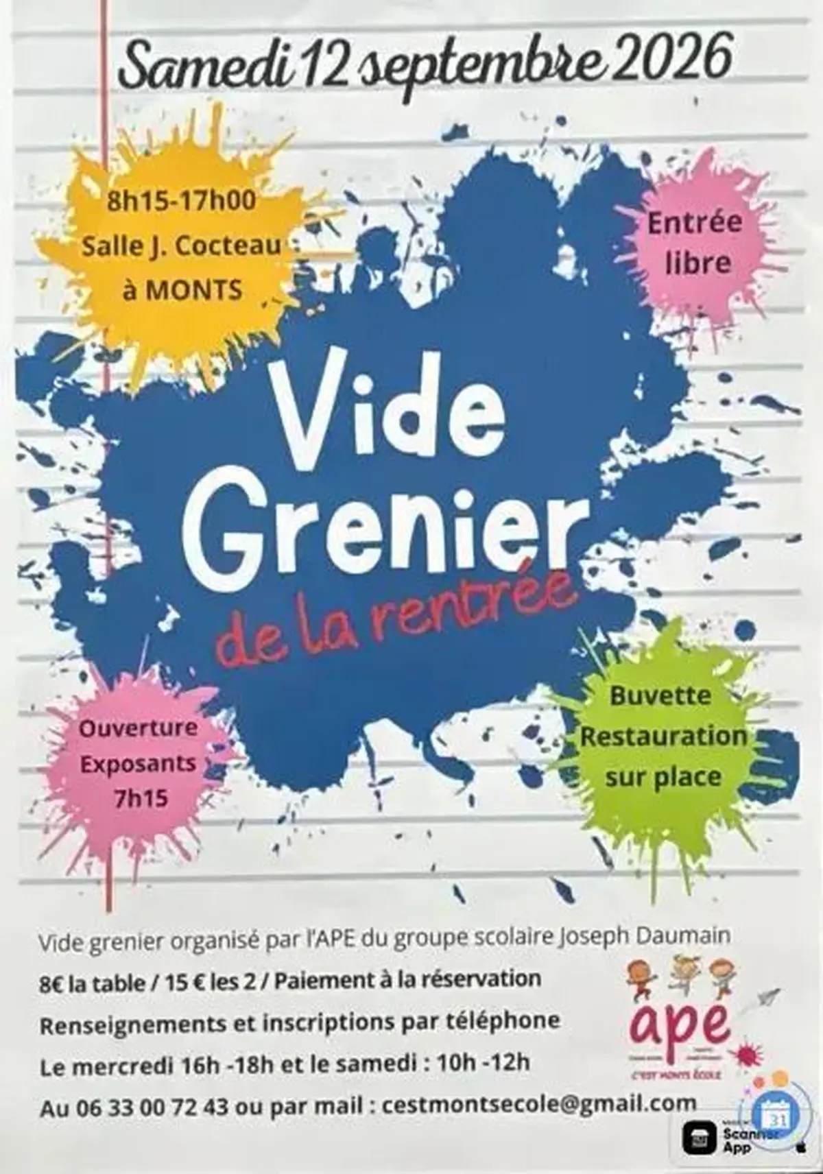 Vide grenier de la rentrée