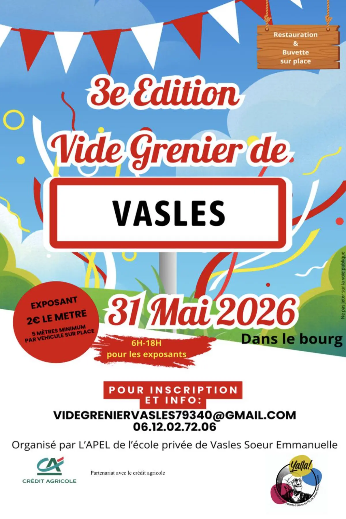 Vide grenier de Vasles : 3ème édition
