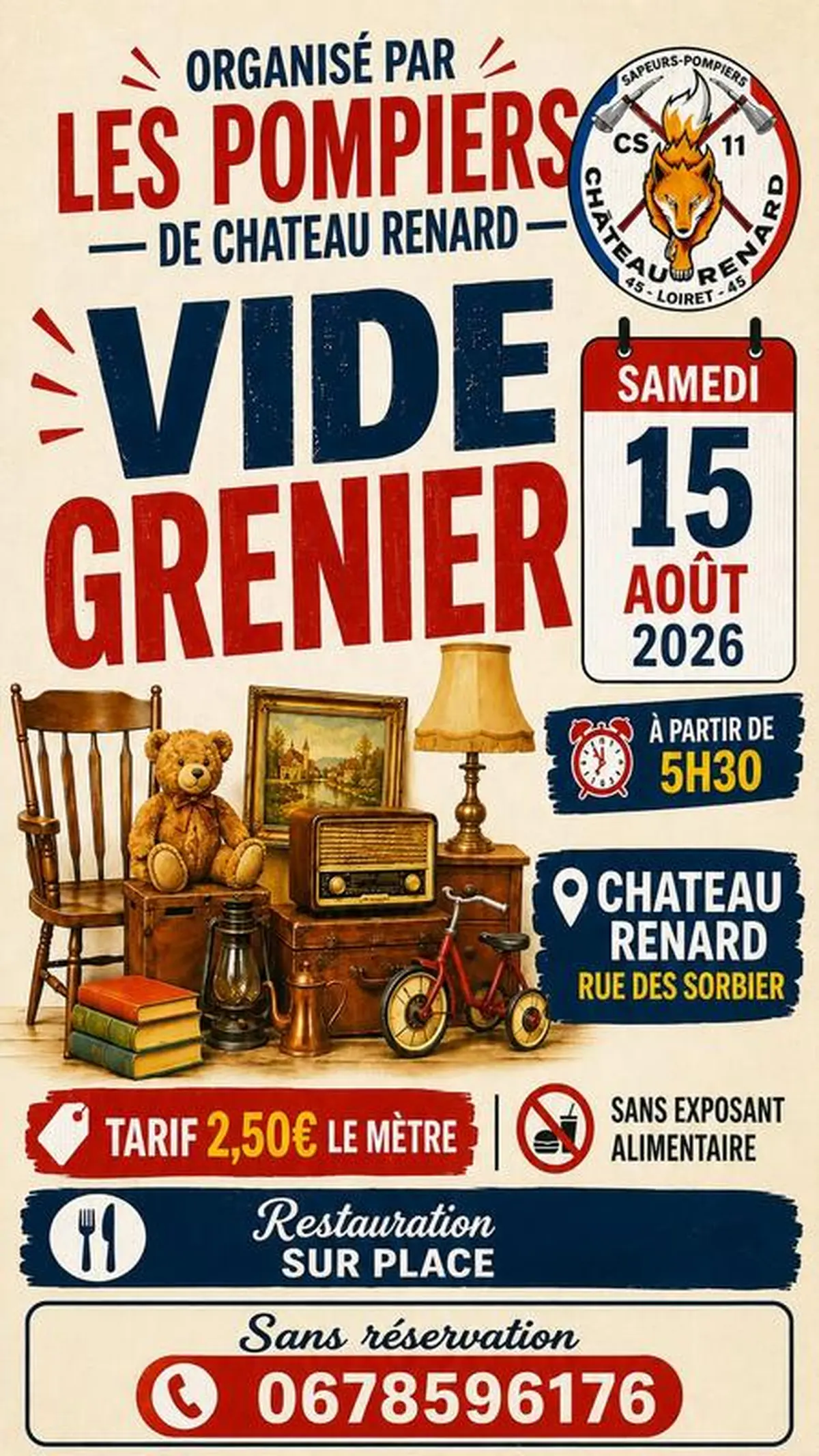 Vide grenier des Pompiers de Château Renard