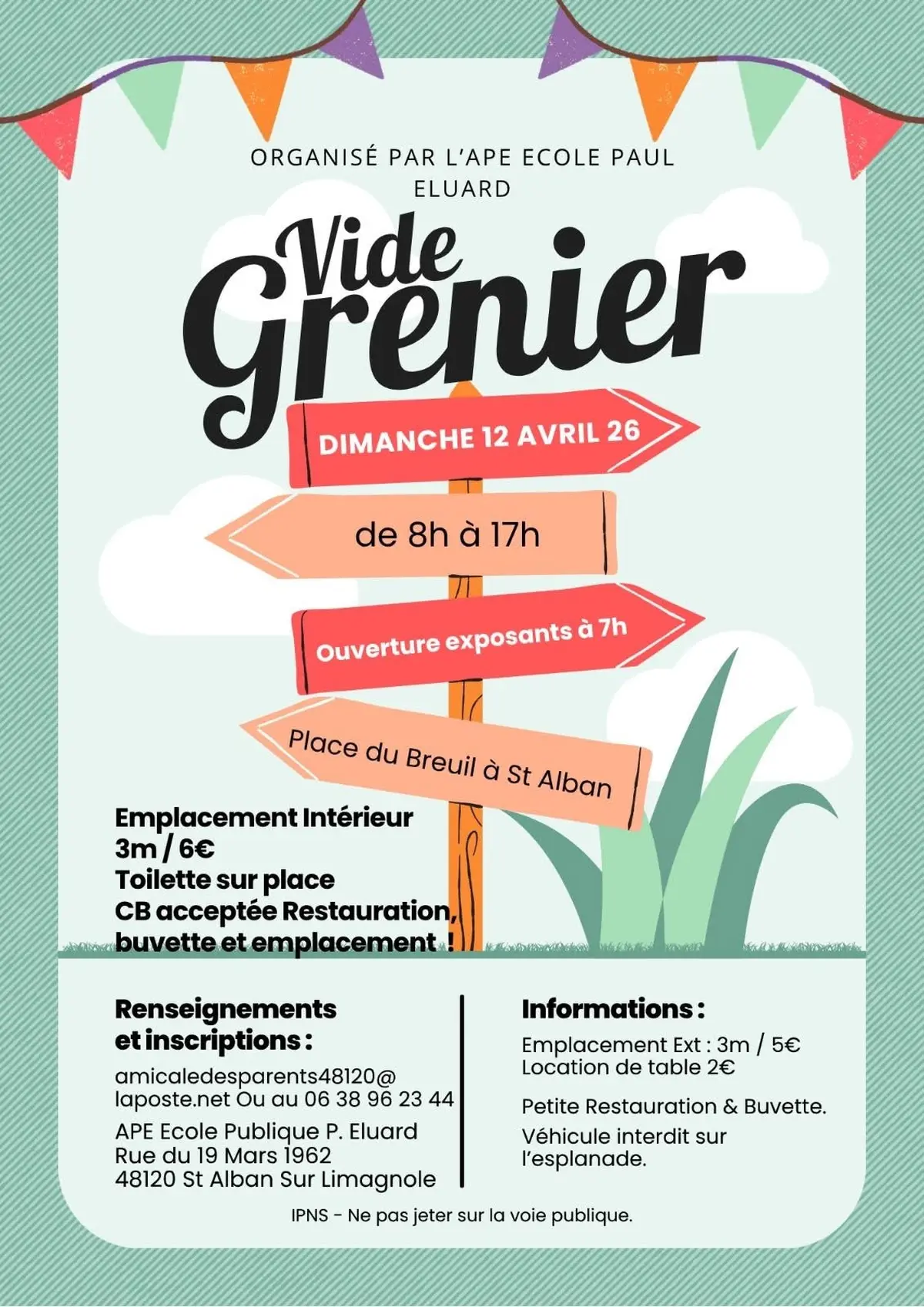 Vide Grenier école Paul Eluard