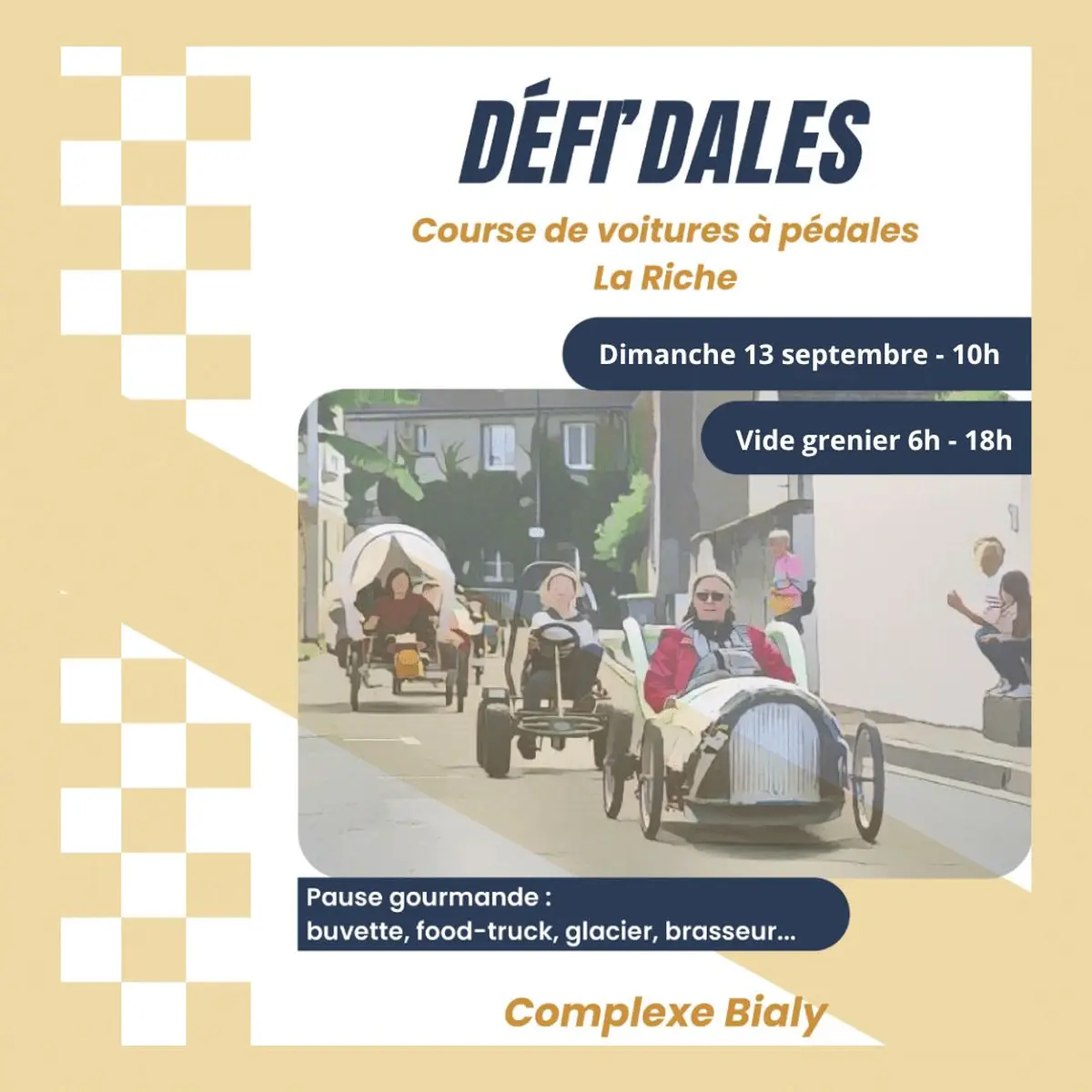 Vide-grenier et course de voitures à pédales