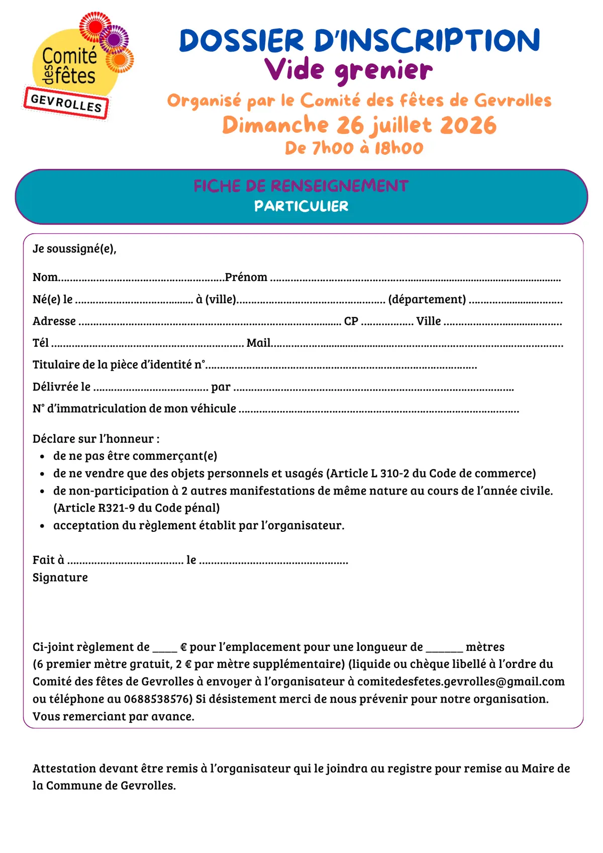 Vide grenier et marché producteurs et artisans