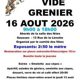 Vide-grenier et soirée omelette aux cèpes à Monplaisant