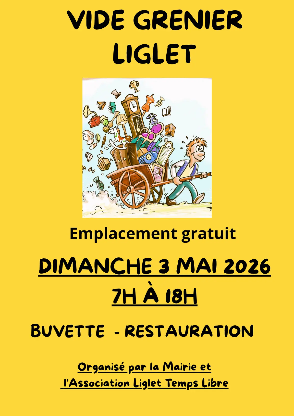 Vide- grenier le 3 mai 2026 à LIGLET