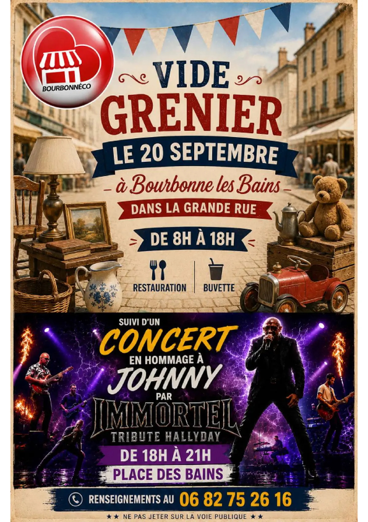 Vide grenier par Bourbonne'Éco.