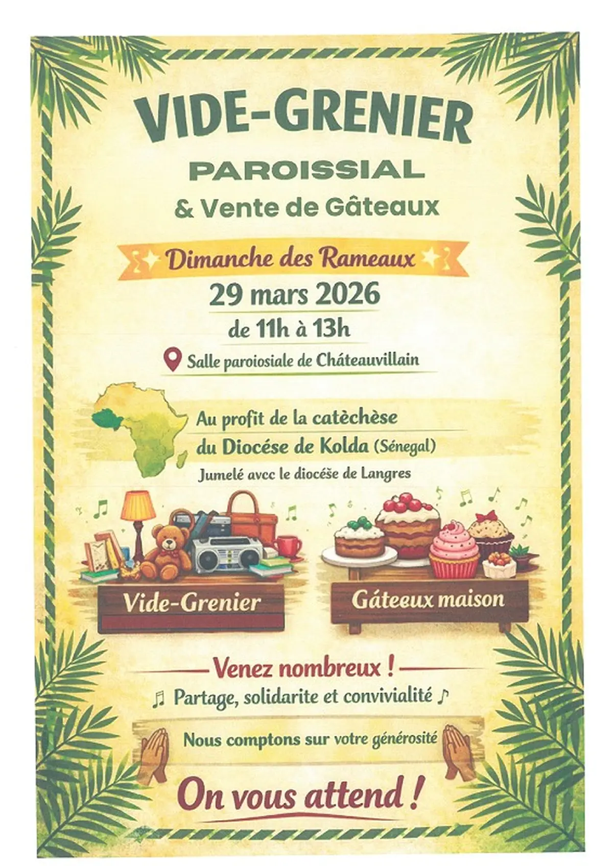 Vide-grenier paroissial et vente de gâteaux maison