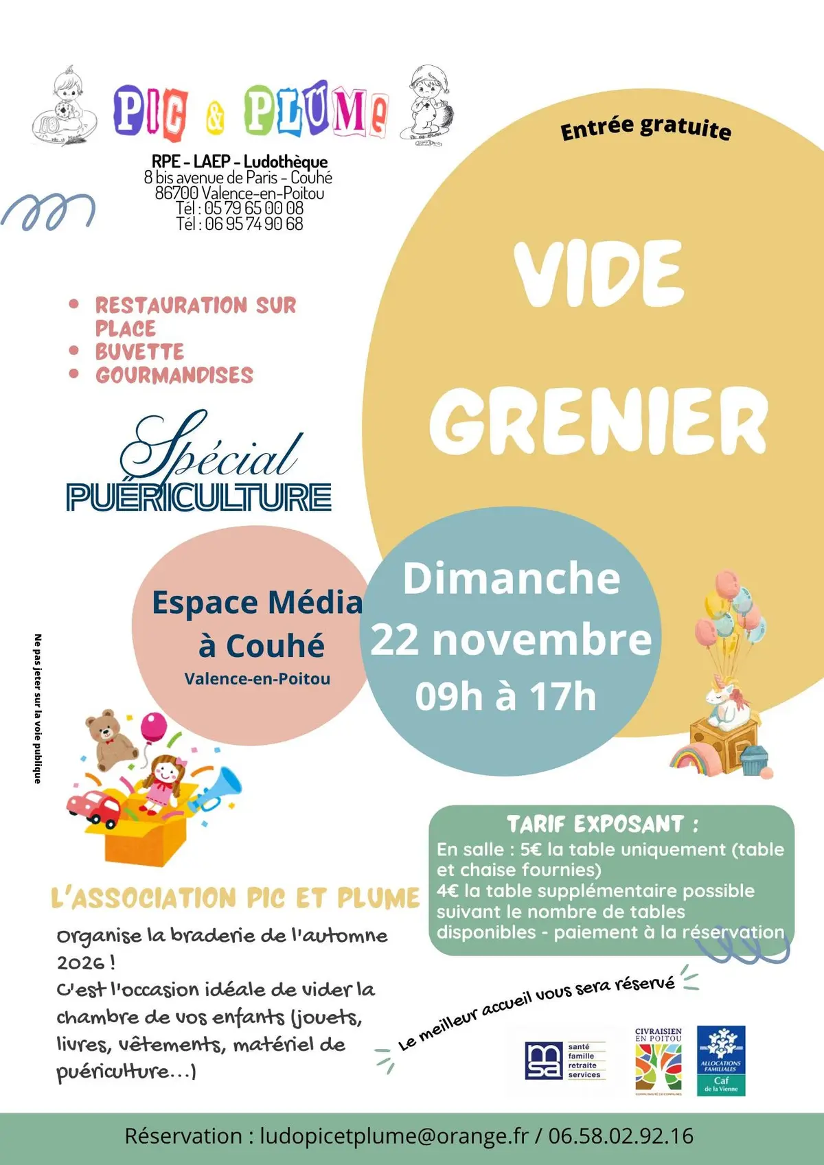 Vide grenier Spécial Puériculture