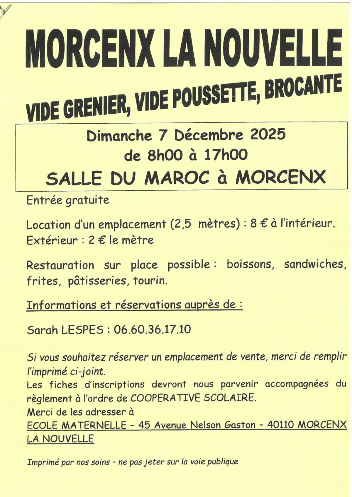 Vide Grenier, Vide Poussette, Brocante
