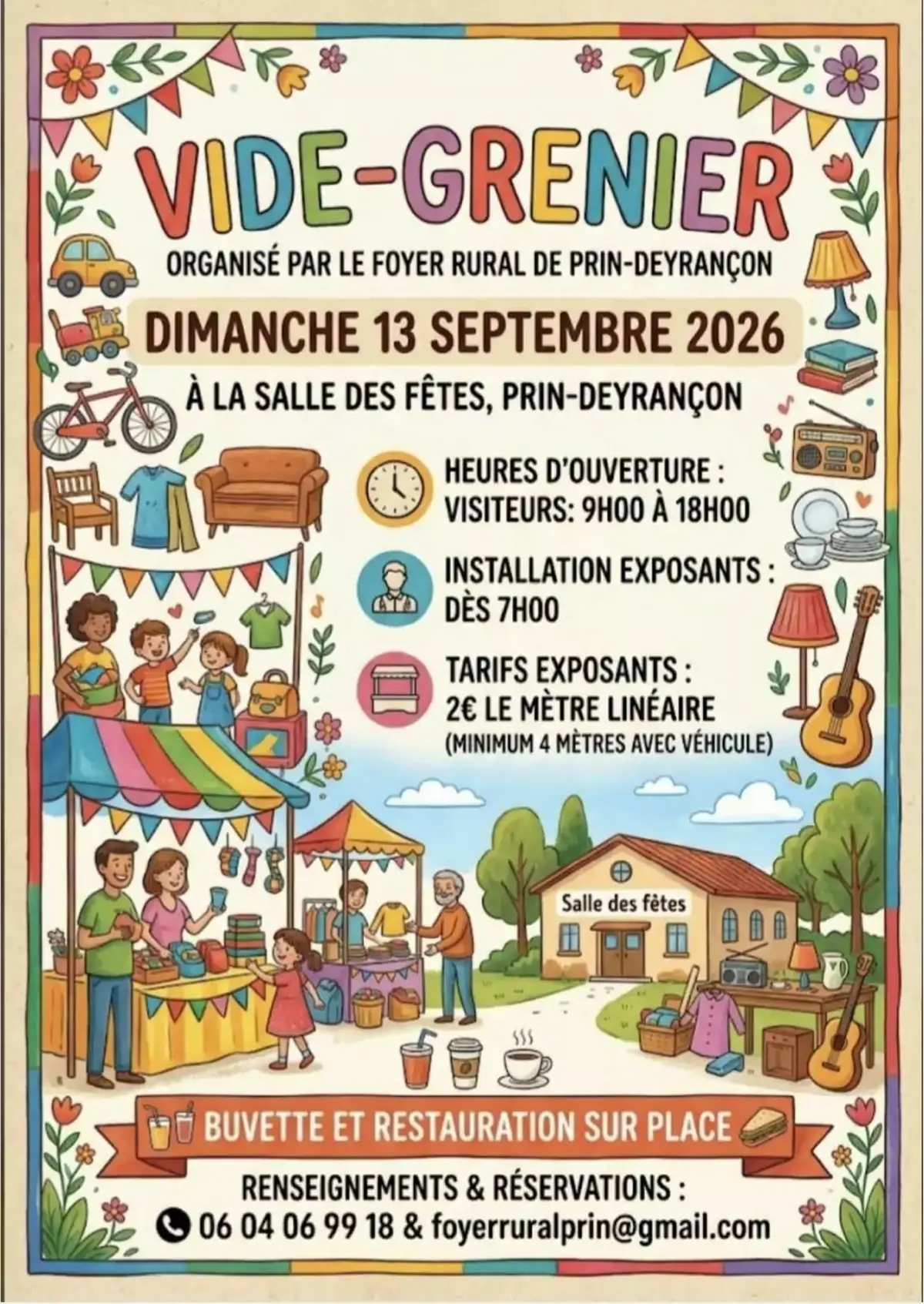 Vide-greniers à Prin-Deyrançon