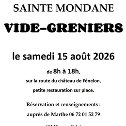 Vide-greniers à Sainte-Mondane