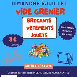 Vide-greniers, brocante, vêtements et jouets