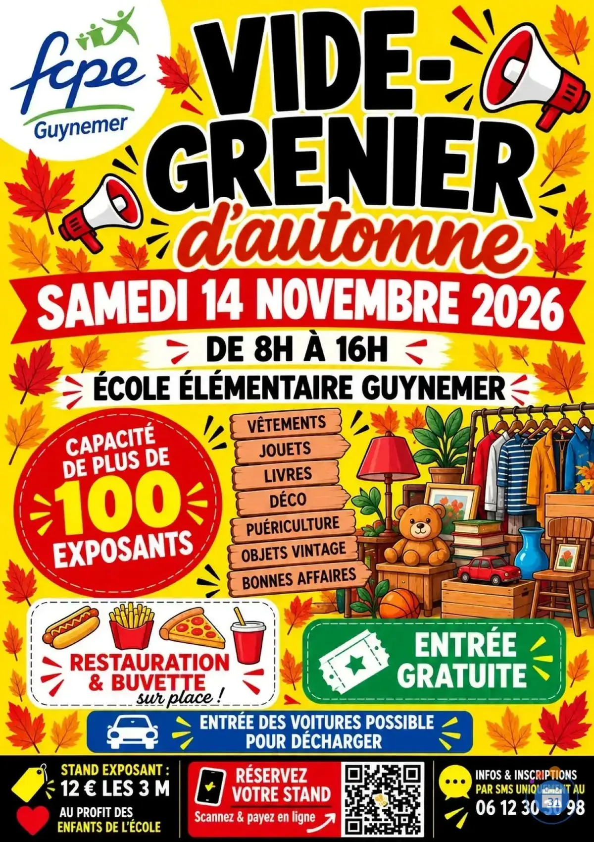 Vide-greniers d'automne à l'école élémentaire Guynemer