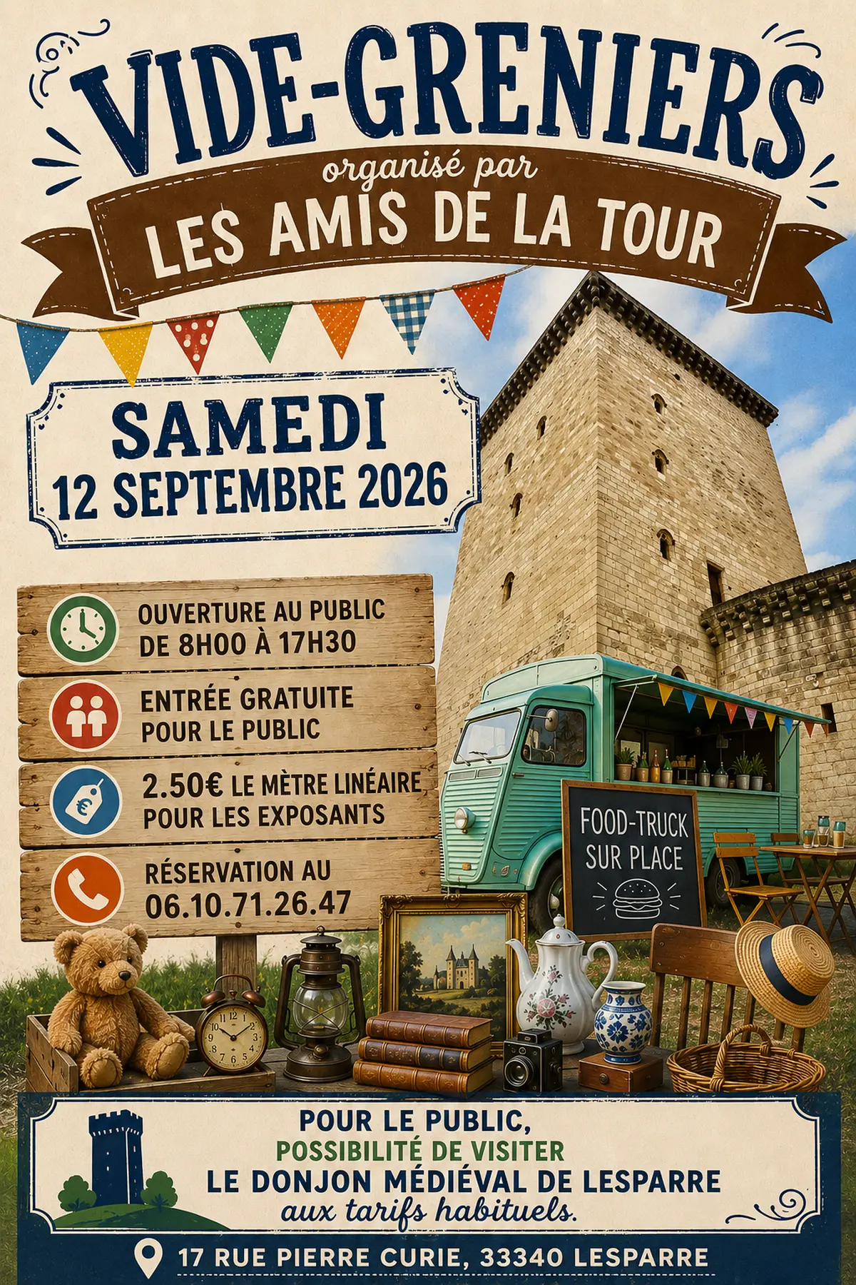 Vide-greniers des Amis de la Tour
