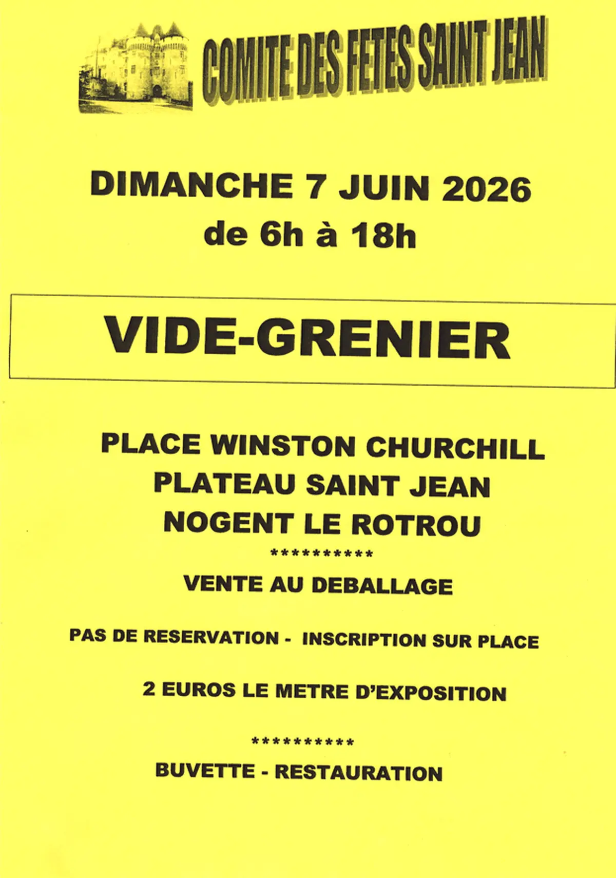 Vide-greniers du Comité des Fêtes Saint-Jean (Plateau)
