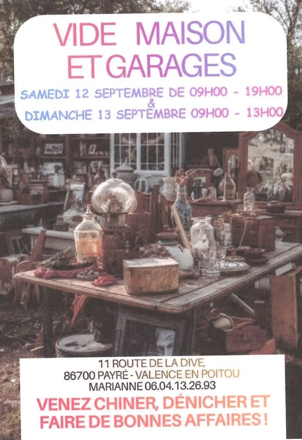 Vide maison et garages