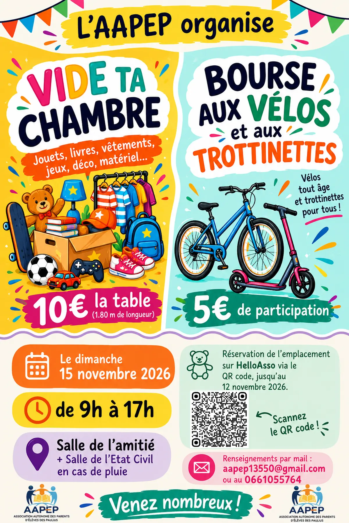 Vide ta chambre, Bourse aux vélos et aux trottinettes