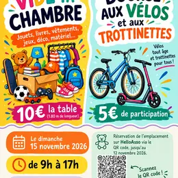 Vide ta chambre, Bourse aux vélos et aux trottinettes