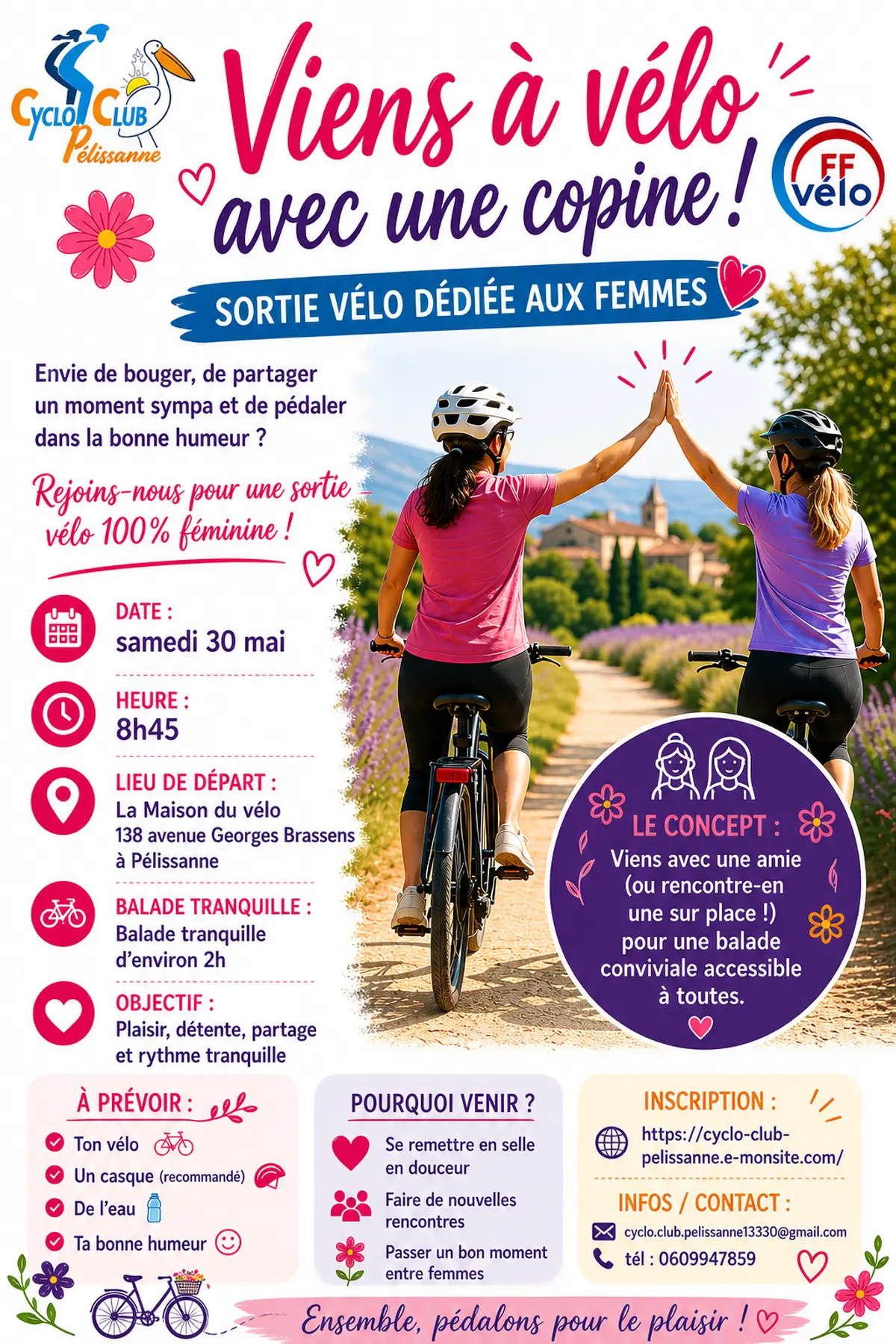 Viens à vélo avec une copine