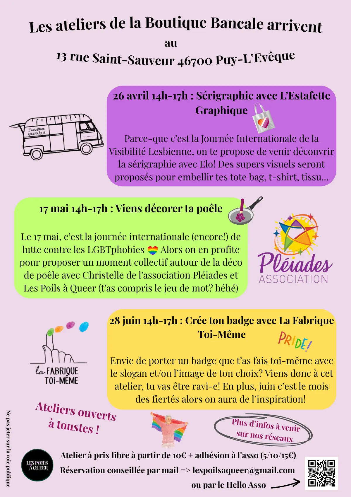 Viens décorer ta poêle à la Boutique Bancale