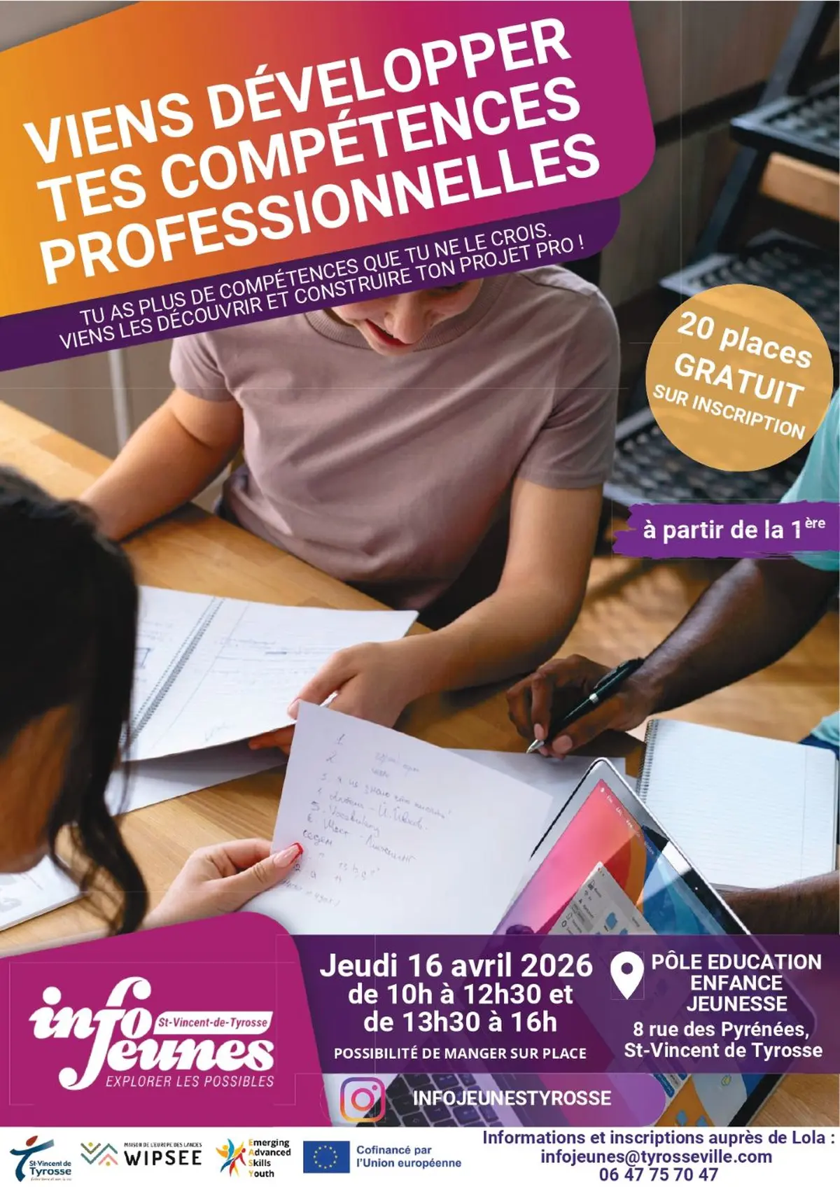 Viens développer tes compétences professionnelles