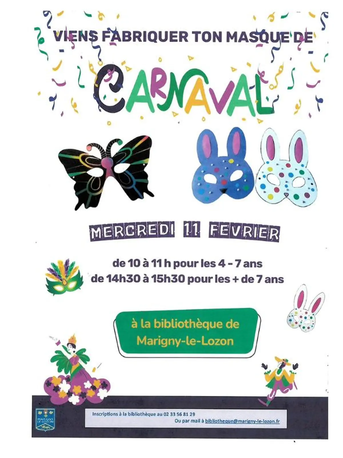 Viens fabriquer ton masque de carnaval !