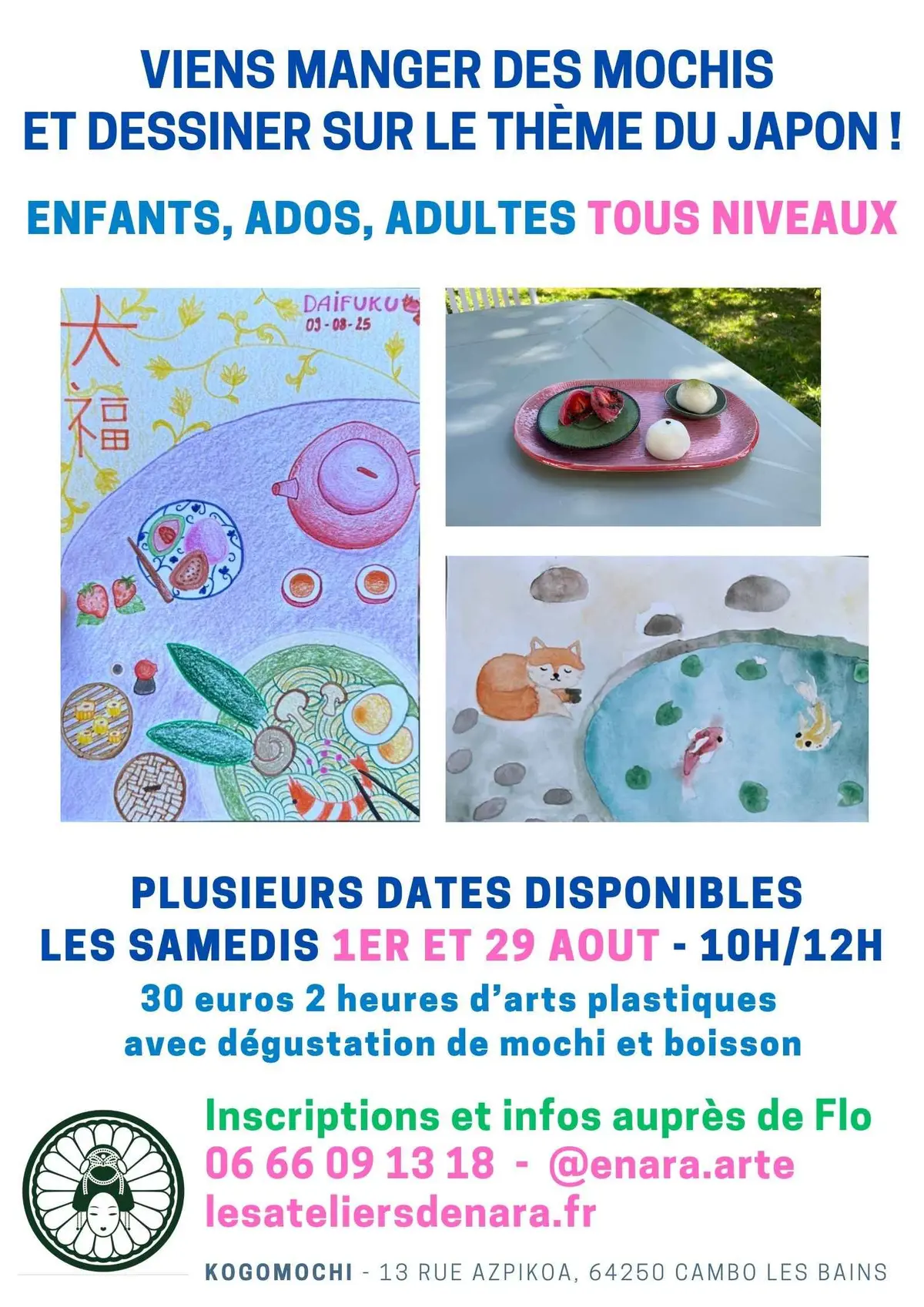 Viens manger des mochis et dessiner sur le thème du Japon !