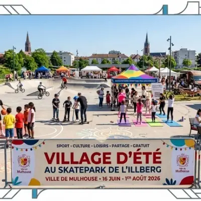 Village d'été au Skatepark de l'Illberg à Mulhouse