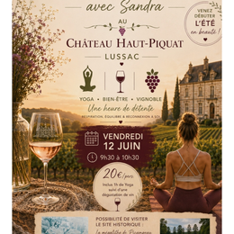 Vin & Yoga avec Sandra au Château Haut-Piquat