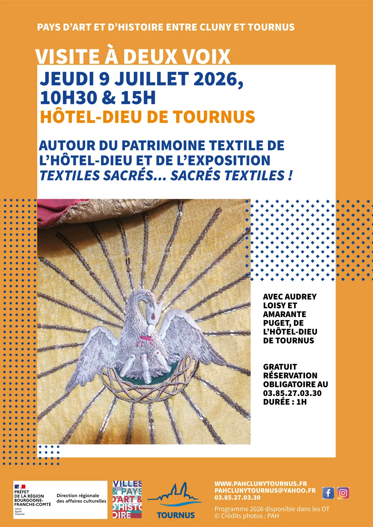 Visite à deux voix : Autour du patrimoine textile de l'Hôtel-Dieu et de l'exposition TEXTILES SACRÉS... SACRÉS TEXTILES !