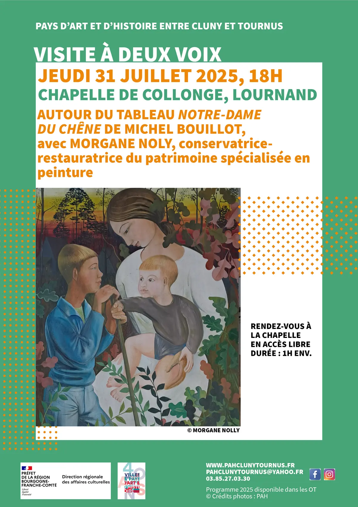 Visite à deux voix -  autour du tableau Notre-Dame du chêne de M. BOUILLOT