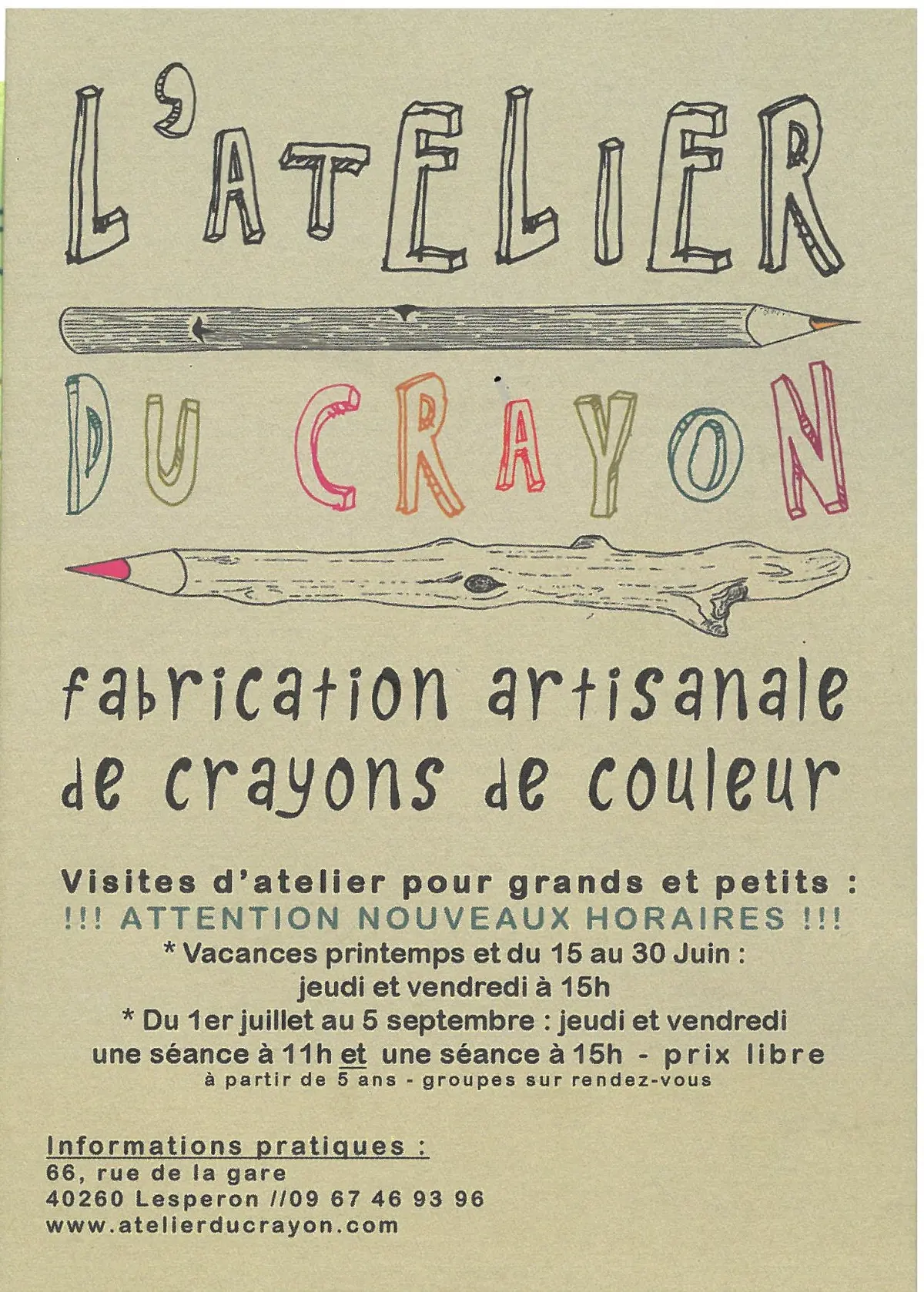 Visite atelier du crayon