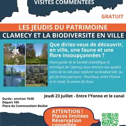 Visite commentée - Clamecy et la biodiversité en ville - Entre l'Yonne et le canal