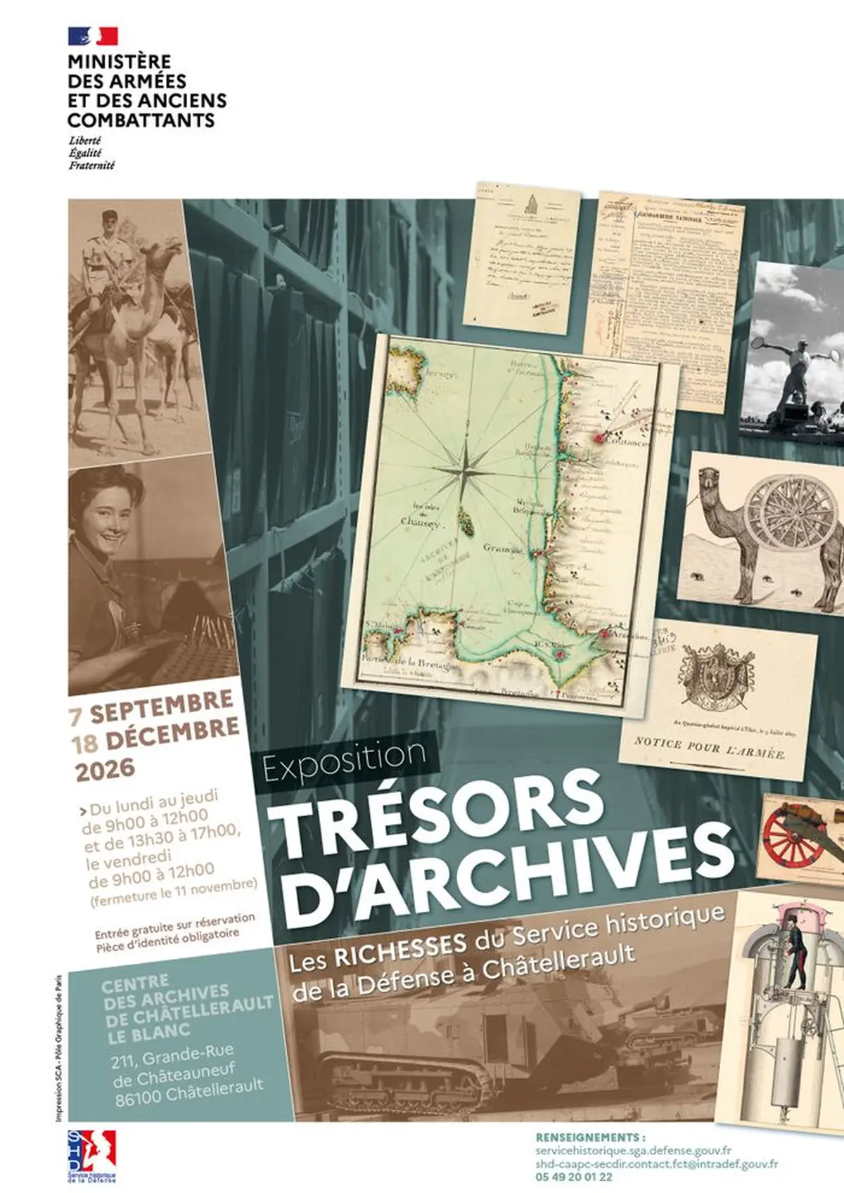 Visite commentée de l'exposition Trésors d'archives. Les richesses du Service historique de la défense à Châtellerault