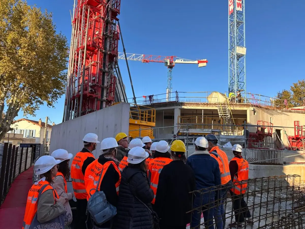 Visite de chantier du Théâtre de l’Olivier