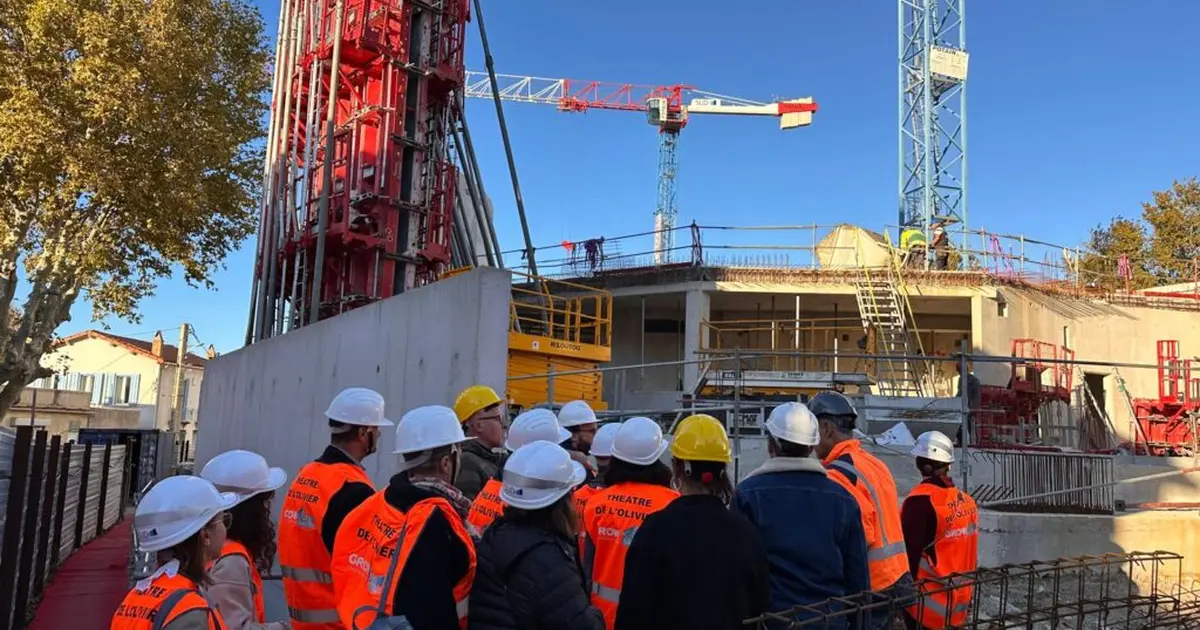 Visite de chantier du Théâtre de l’Olivier