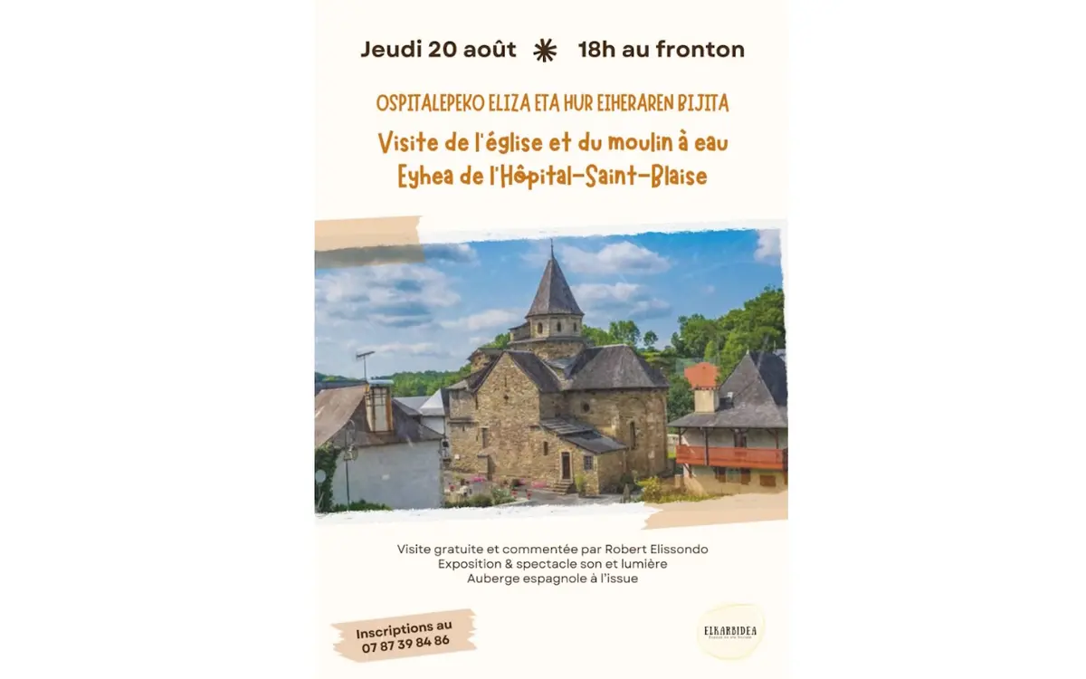 Visite de l'église et du moulin à eau