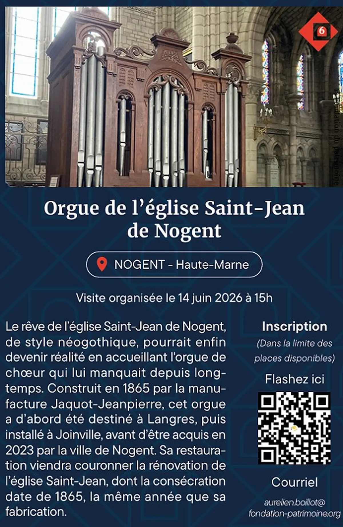 Visite de l'orgue de Nogent