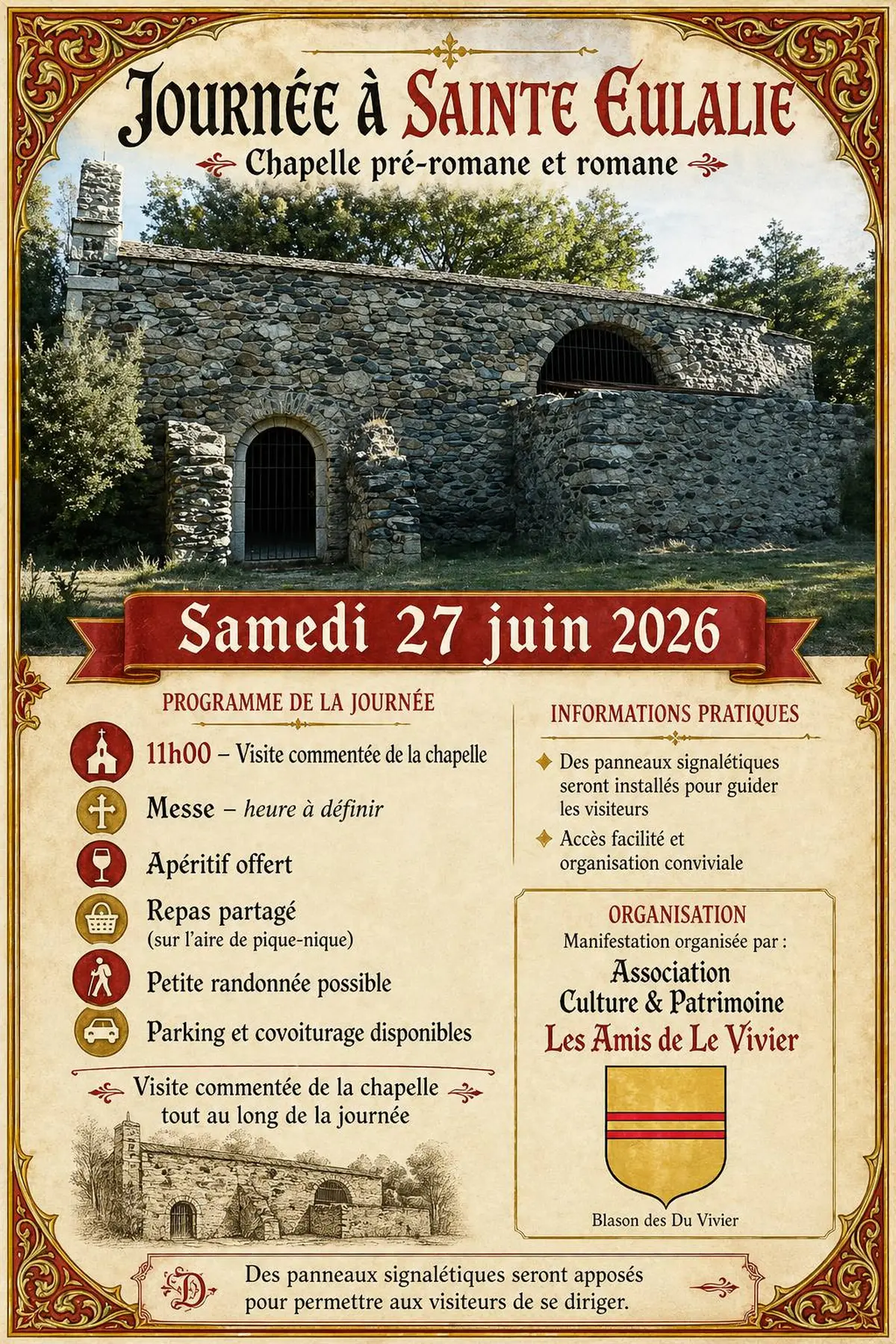 Visite De La Chapelle Et Auberge Espagnole - Le Vivier
