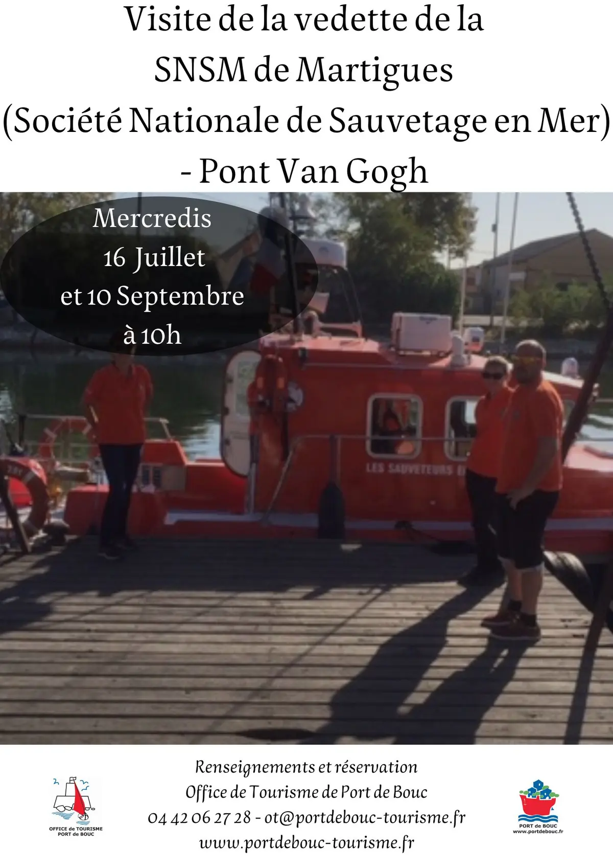 Visite de la vedette de la SNSM de Martigues (Socitété Nationale de Sauvetage en Mer)