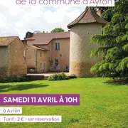 Visite des extérieurs du château d'Ayron