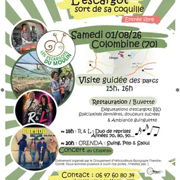 Visite des parcs à escargots à Colombine (Choye)