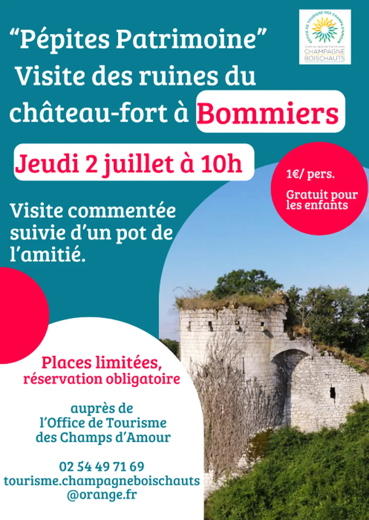 Visite des ruines du château-fort